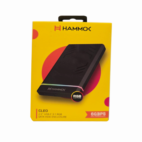 HAMMOK CLEO 2.5inch USBC 3.1 RGB SATA HDD ENCLOSURE